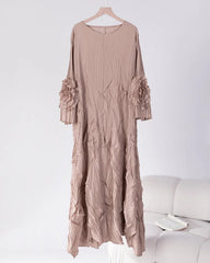 Luxury Crinkled Pleated Dress