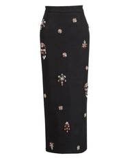 Luxury Crystal Top & Long Skirt Set
