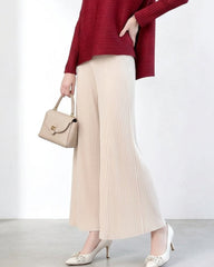 Luxury Pleated Palazzo Trousers