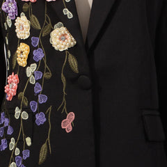 Elegant Bloom Embellished Blazer