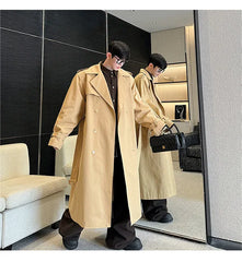 Men's Shoulder Padded Oversized Trench Coat | Luxury Streetwear