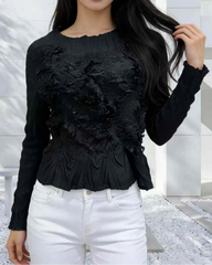 Luxury Crinkle Pleated Top
