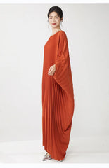 Luxury Designer Pleated Maxi Kaftan Dress