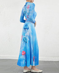 Elegant Pleated Skirt Co-Ord