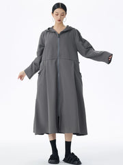 Oversized Hooded Jacket - Japanese Avant-Garde