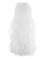 Luxury Ruffled Tiered Maxi Skirt