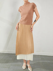 Luxury Layered Plissé Skirt
