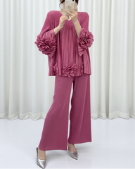 Luxurious Pleated Pants Set