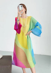 Luxury Pleated Flowy Dress