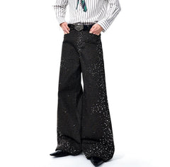 Men's Luxury Leopard Wide-Leg Pants