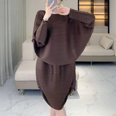 Modest Luxury Plissé Japanese Skirt Set