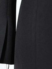 Asymmetric Tulle Full-Length Blazer
