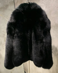Custom Fox Fur Zip Front Jacket