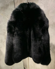 Luxury Fox Fur Zip-Up Coat