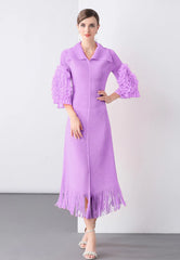 Luxury Cocktail Pleats Dress