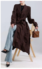 Luxury 3D Plissé Trench Coat