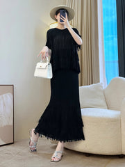Truly Plissé Frill 2-Piece Skirt Set