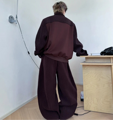 Men's Corduroy Wide-Leg Pants Set