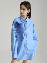 Luxury 3D Flower Blouse