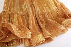 Glimmer Sequin Ruffled Skirt