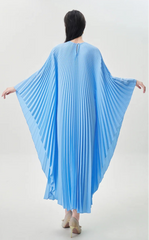 Luxury Plissé Cape Dress