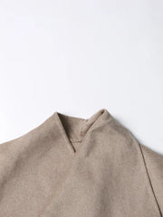 HEYFANCYSTYLE Signature Woolen Wrap Statement Coat