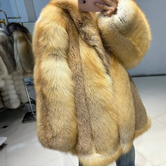 Heirloom Golden Island Fox Fur Grand Coat