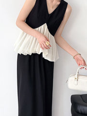Luxury Peplum Top & Long Skirt Set