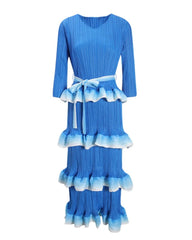 Luxe Tiered Ruffle Pleats Dress