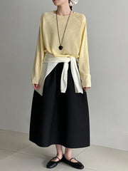 Luxury Minimalist A-Line Skirt