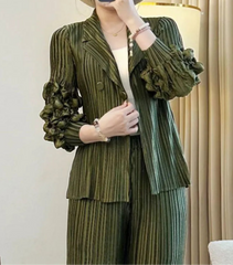 Luxury Plissé Two-Piece Set