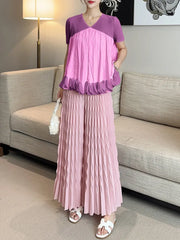 Premium Plisse Wide-Leg Pants