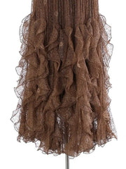 Luxury Ruffled Tiered Maxi Skirt