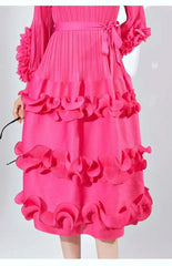 Luxury Plissé Pleated Cocktail Dress