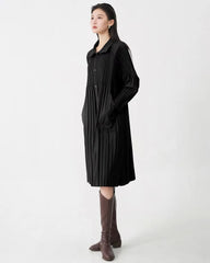 Luxury Pleated Trench Coat