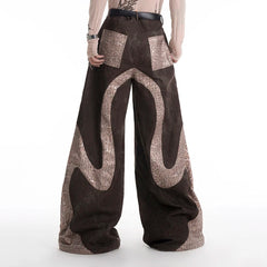 Men's Designer Wide-Leg Streetwear Pants