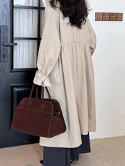 Luxury Drape-Front Trench Coat