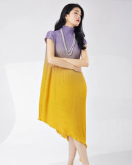 Asymmetrical Pleated Dress