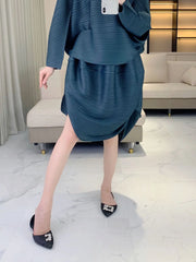 Modest Luxury Plissé Japanese Skirt Set