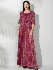 Luxe Pleated Ruffle Dress