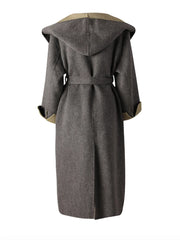 Premium Wool-Blend Hooded Coat