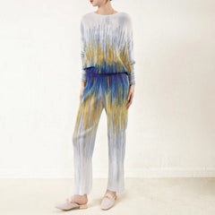 Luxury Plissé Knit Top & Pants Set