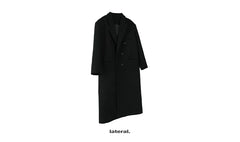 Men's Shoulder Padded Oversized Wool Overcoat