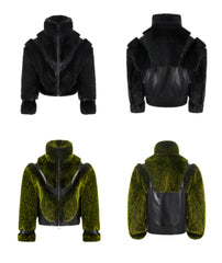Men's Luxury Faux Fur Biker Jacket
