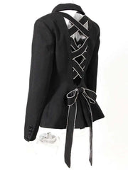 Women's Fitted Corset-Back Jacket