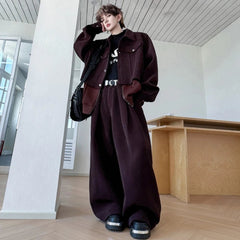 Men's Corduroy Wide-Leg Pants Set