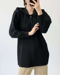Signature Thick Pleated Hoodie