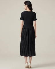 Luxury Pleated Flowy Travel Dress