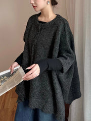 Luxury Knitted Poncho Sweater