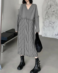 Premium 3D Cable Knit Dress
